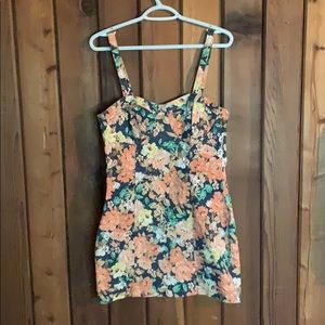 🐝Mink pink floral Jean dress